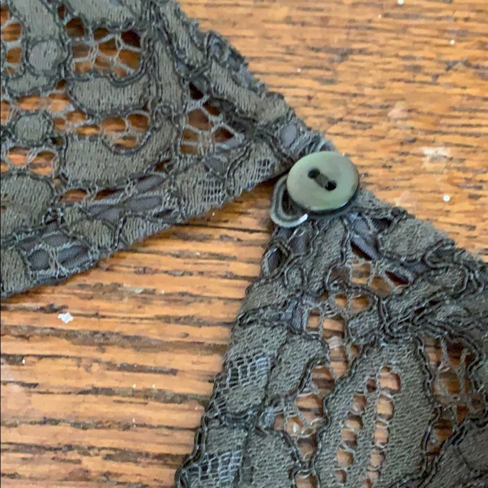 Olive green lace banana republic dress - Picture 2 of 4